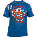 Affliction Moto Rebel T-Shirt in Blau