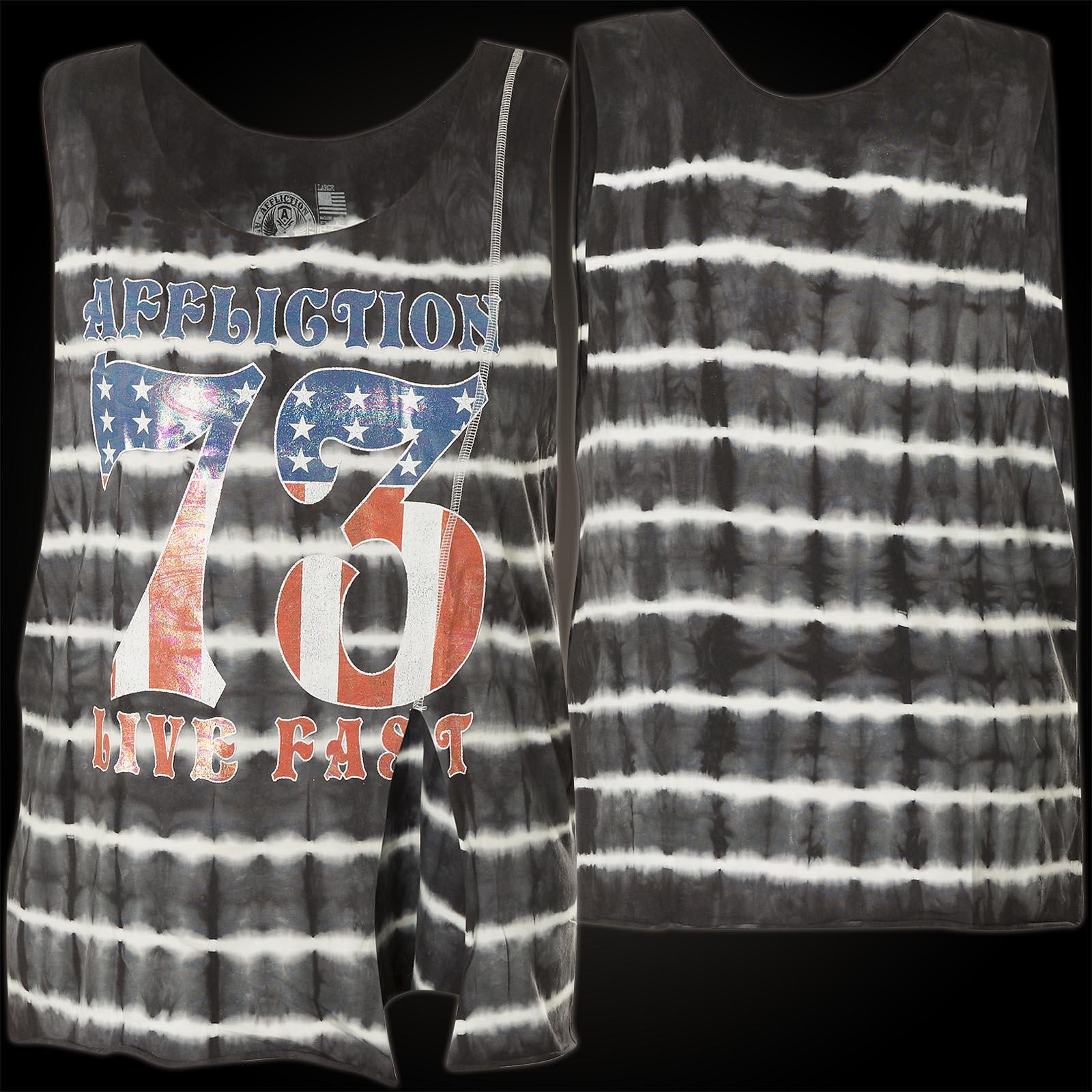 AFFLICTION Damen Tank Top Newport Hollow Schwarz