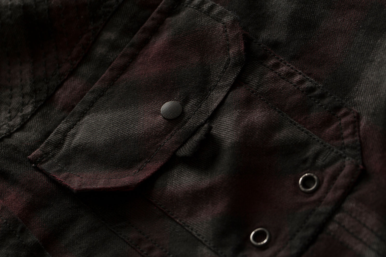 AFFLICTION Hemd Mogul Grau//Schwarz//Rot Hemden