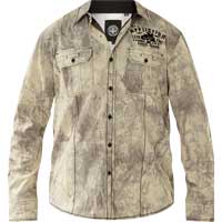 Affliction Hemd Scorn Hemd mit groem Flockprint