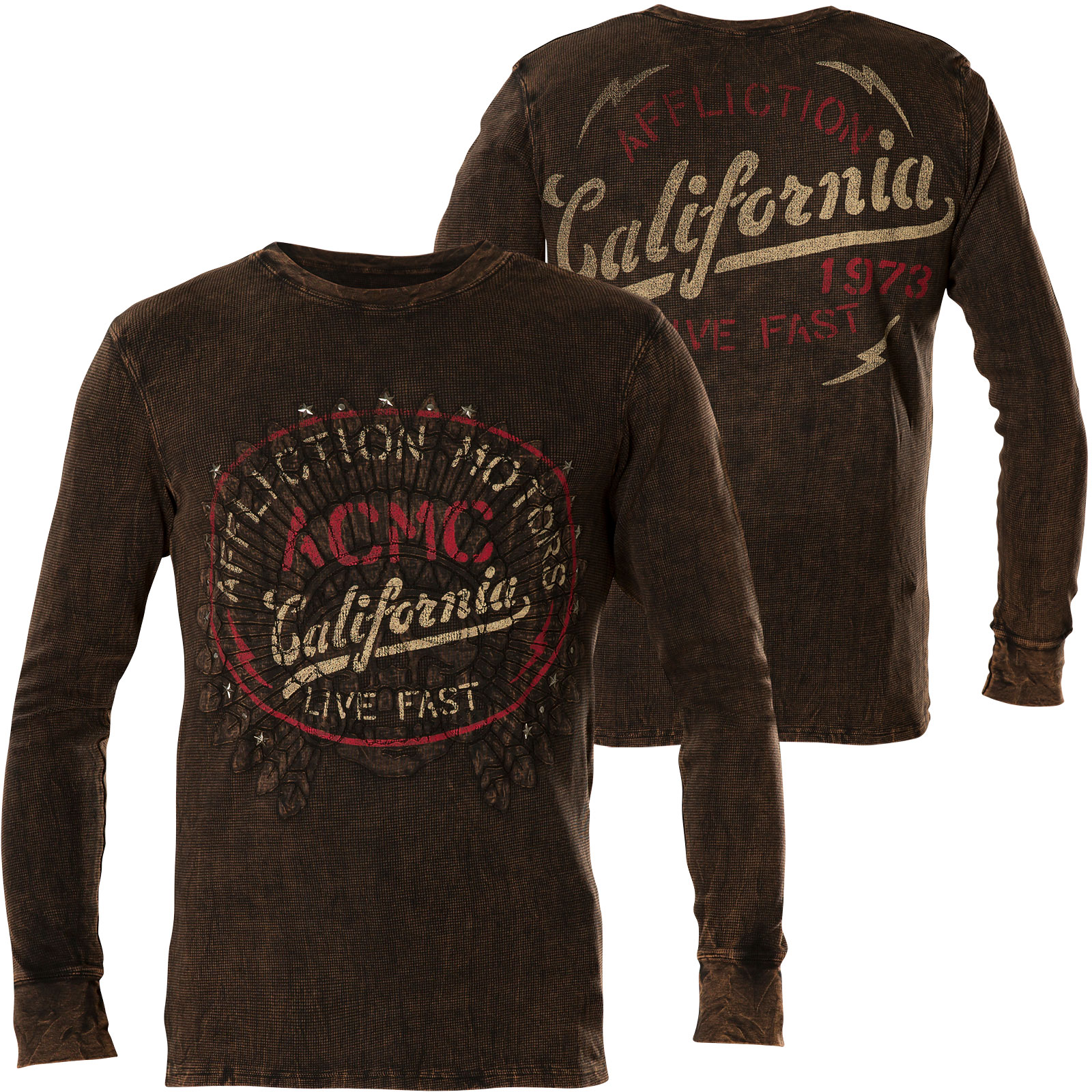 XTREME COUTURE BY AFFLICTION Status Unknown Thermal Grau Sweatshirts