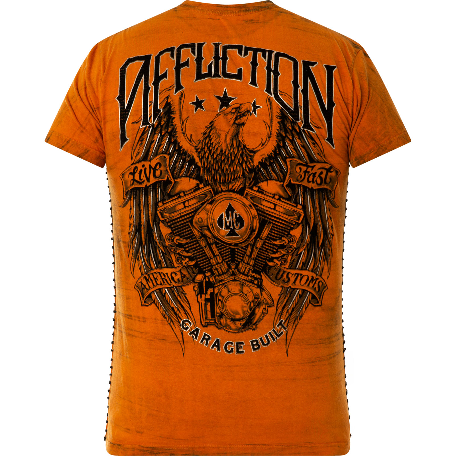 Affliction Sheet Metal T-Shirt - Men's T-Shirts In White Grey Crystal Wash - Foto 12