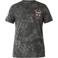 Affliction CK Duty Bound T-Shirt Print mit Totenkopf und Waffen