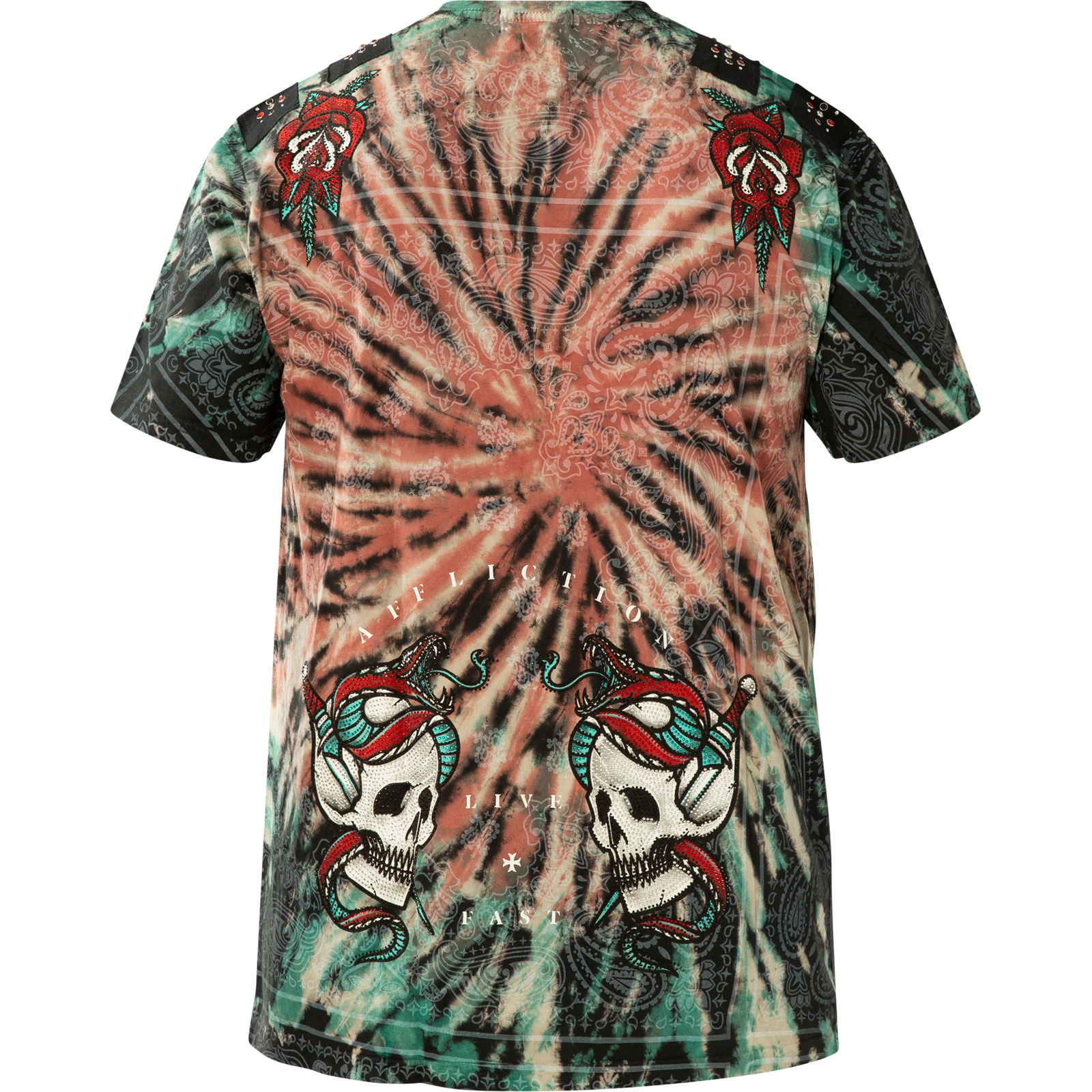 Affliction Sheet Metal T-Shirt - Men's T-Shirts In White Grey Crystal Wash - Foto 3