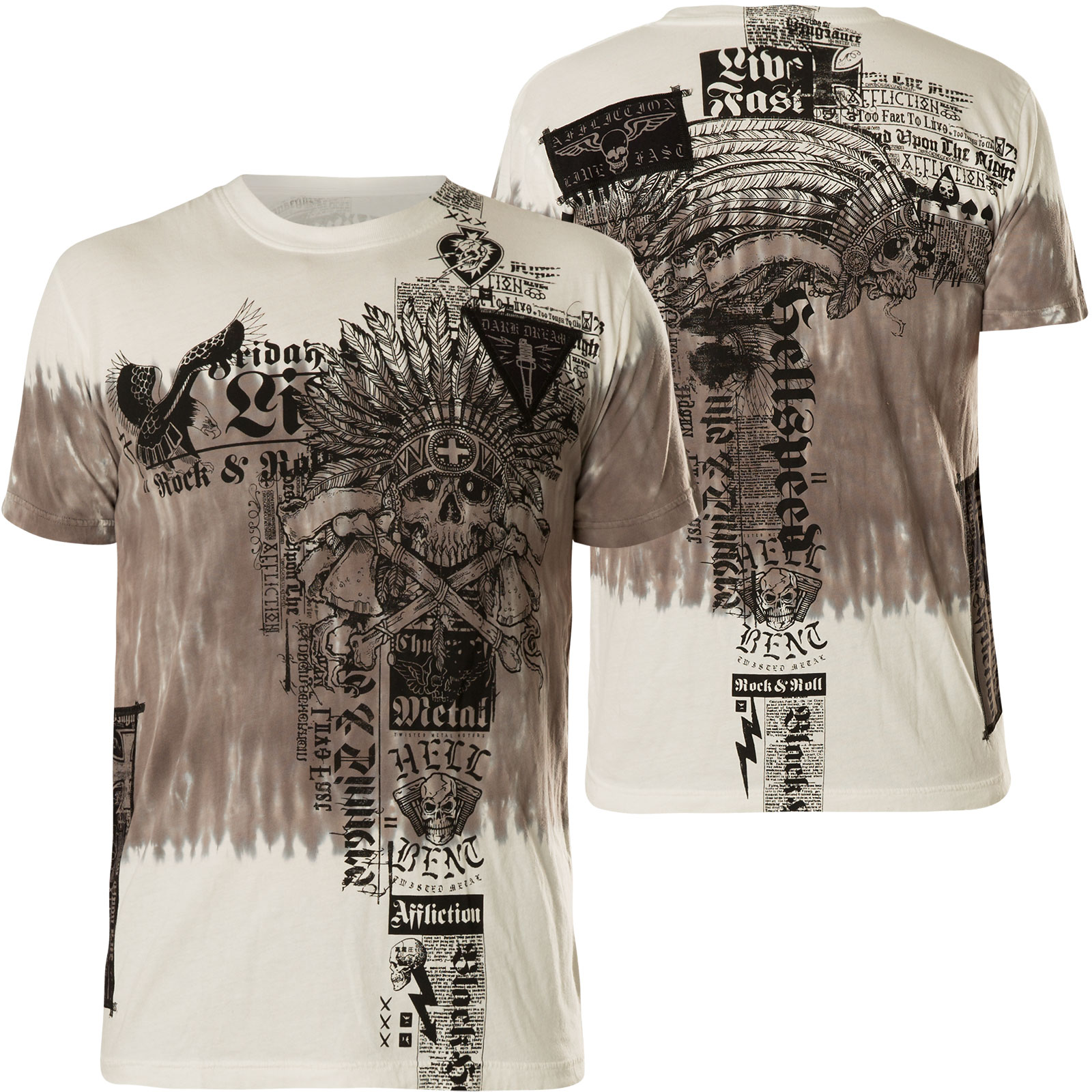 Affliction Damage Case T-Shirt Print 