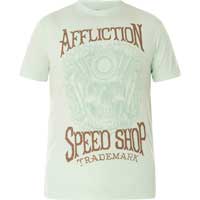 Affliction Motor Head Speed Shop T-Shirt Print mit Motorblock