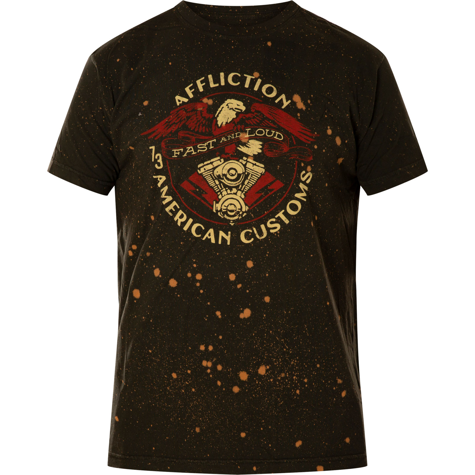 Affliction Sheet Metal T-Shirt - Men's T-Shirts In White Grey Crystal Wash - Foto 10