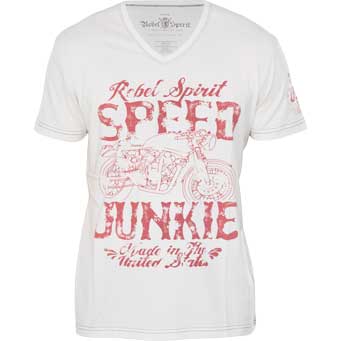 Rebel Spirit T-Shirt RSSK151801 Print mit groem Motorrad