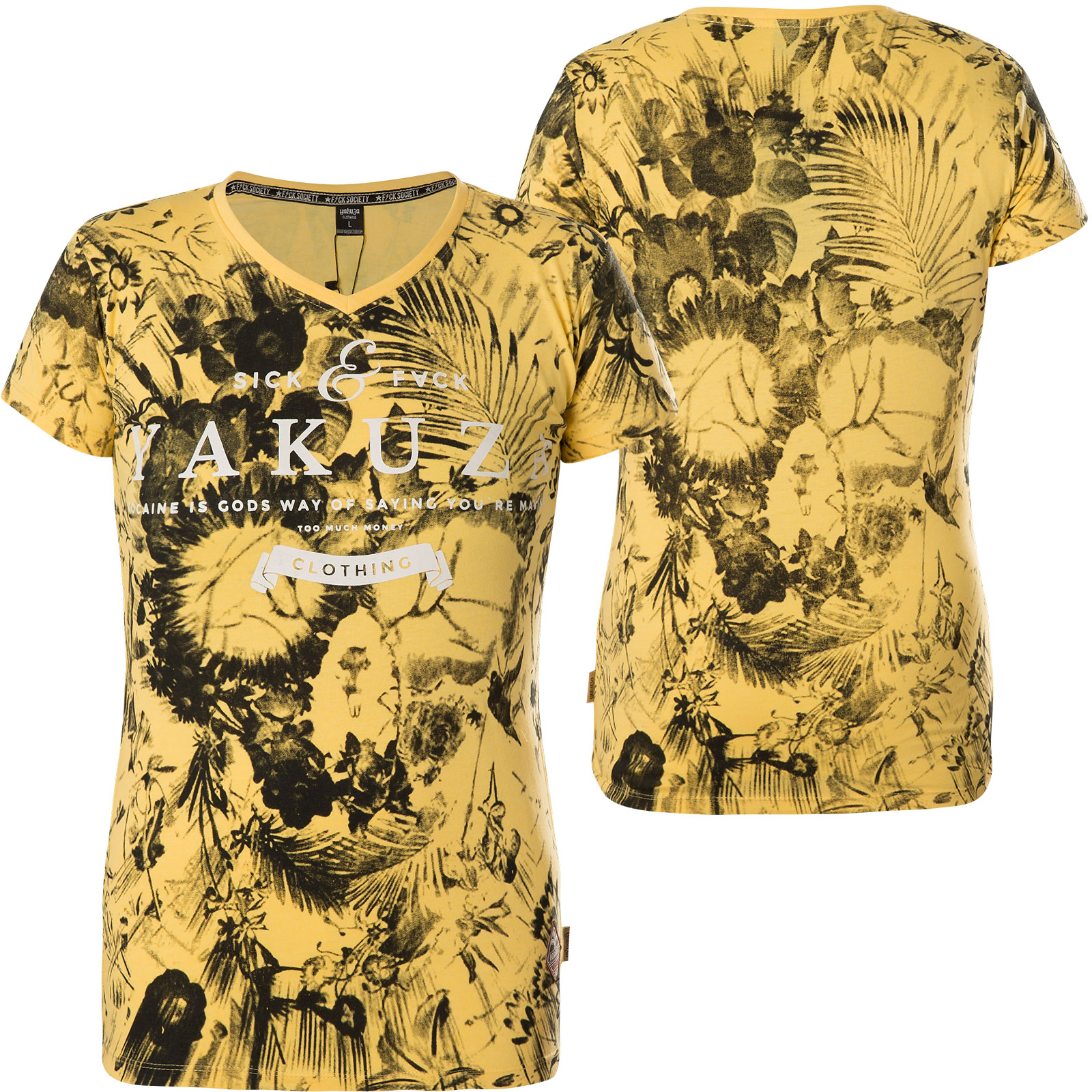 Yakuza Abito Donna Con Cappuccio Porcelain Lite - Felpa Lunga Morbida Con Stampa Provocante - Vestibilità Casual - 2