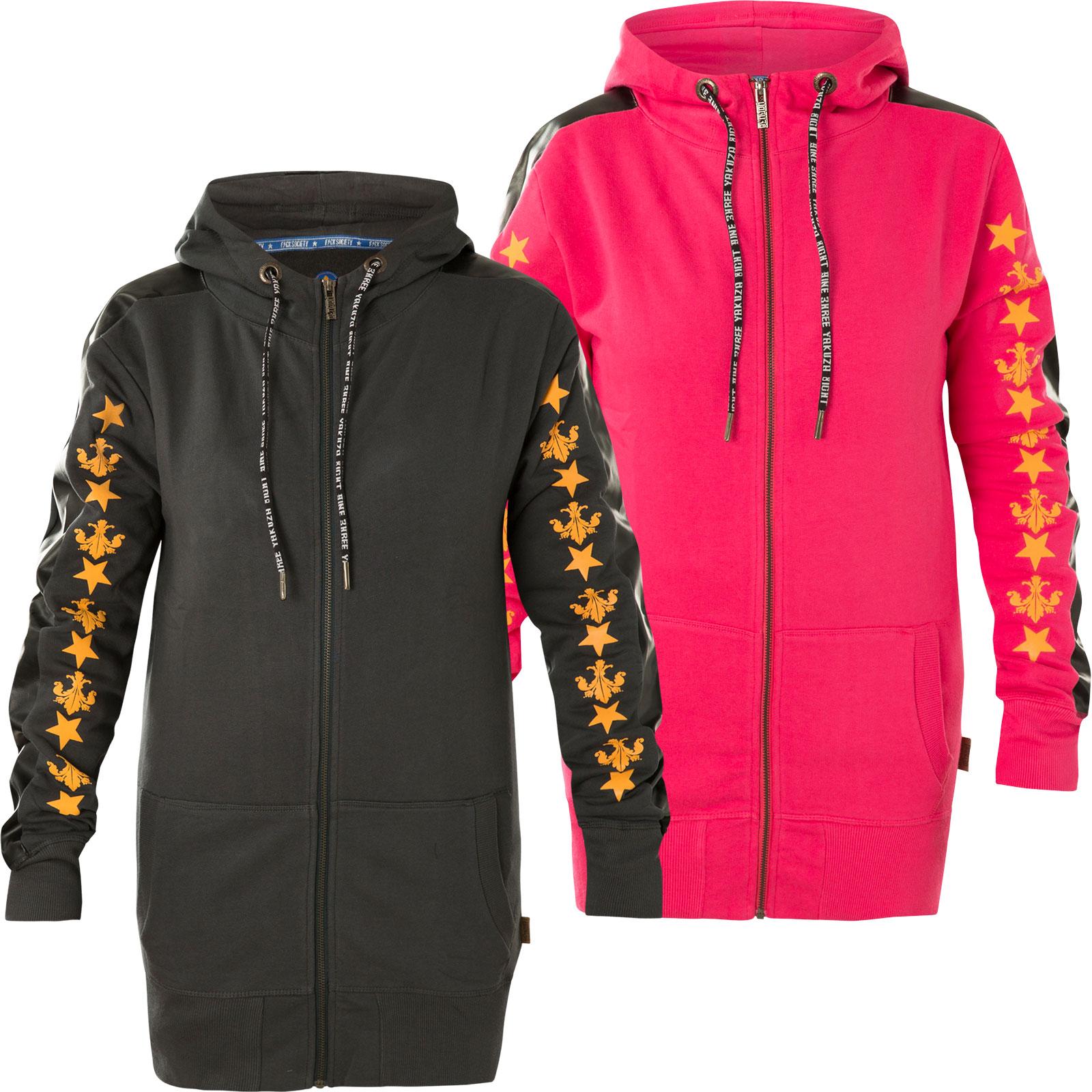 Yakuza Hoody Crests Long Kapuzenjacke GHZB 14112 mit Print Yakuza Hoody Crests Long Kapuzenjacke GHZB 14112 mit Print
