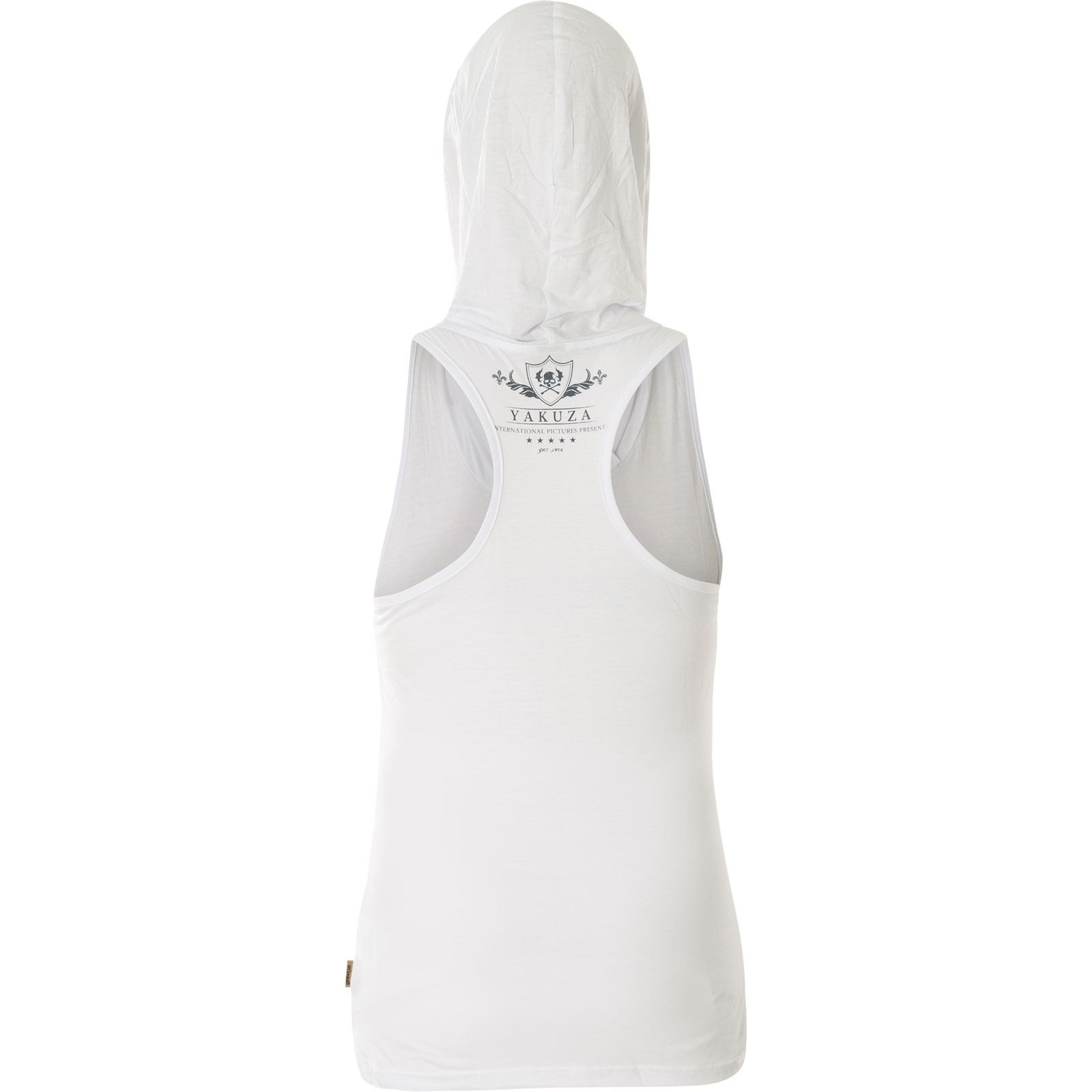 YAKUZA Damen Hoody No Me Jodas Hooded Tank Shirt GSB-14156 White Weiß