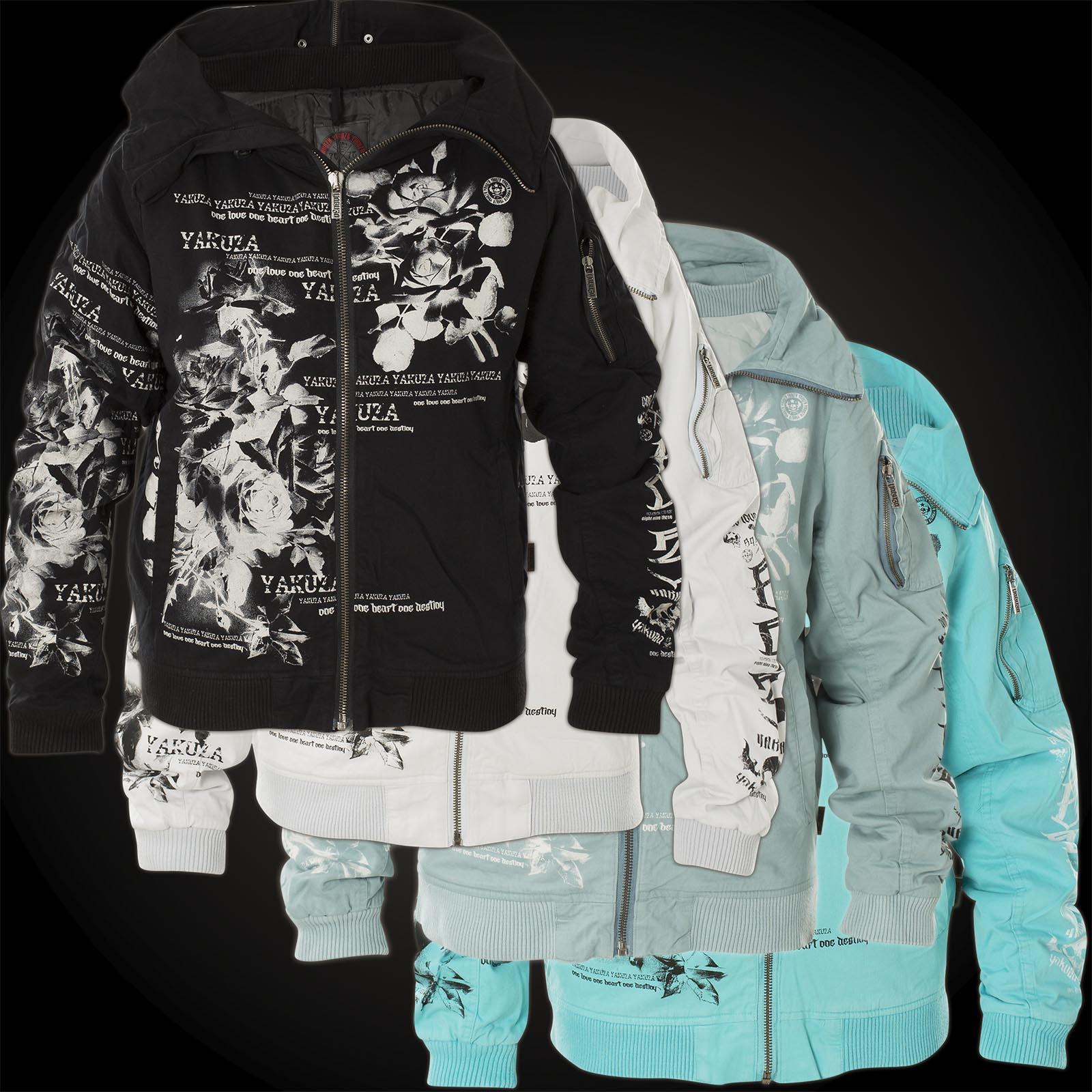 Yakuza Flower Heavy Jacket Bomber GJB 10133 mit Blumenprint Yakuza Flower Heavy Jacket Bomber GJB 10133 mit Blumenprint