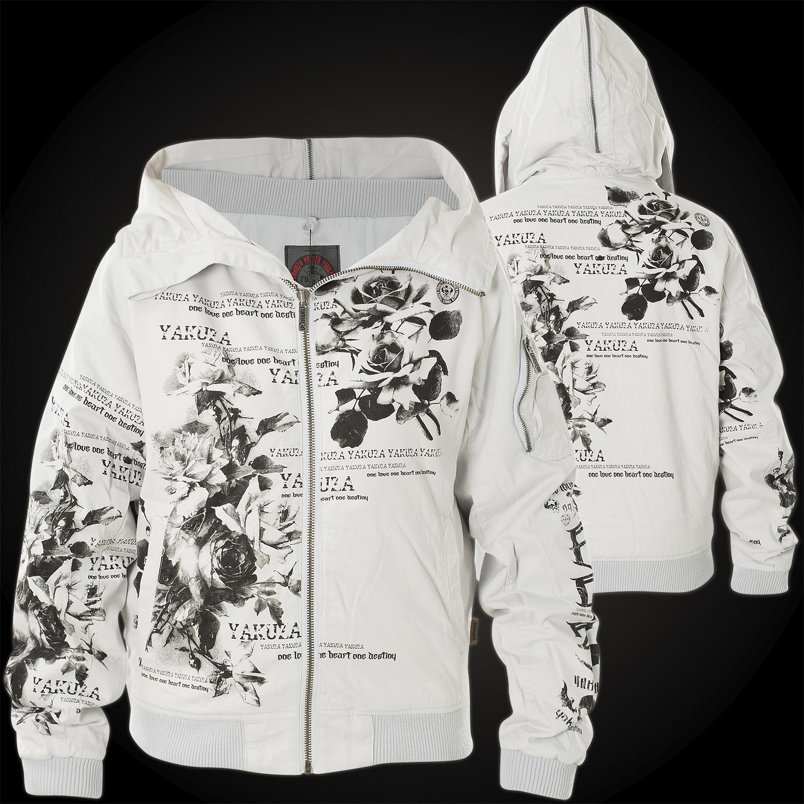 Yakuza Flower Heavy Jacket Bomber GJB 10133 mit Blumenprint Yakuza Flower Heavy Jacket Bomber GJB 10133 mit Blumenprint