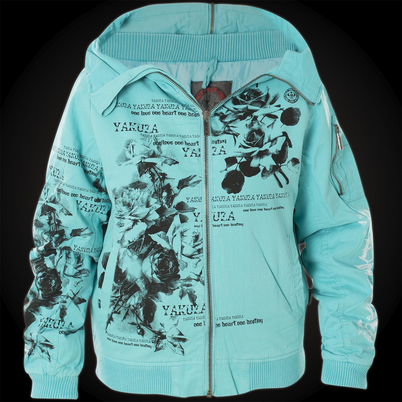 Yakuza Flower Heavy Jacket Bomber GJB 10133 mit Blumenprint Yakuza Flower Heavy Jacket Bomber GJB 10133 mit Blumenprint