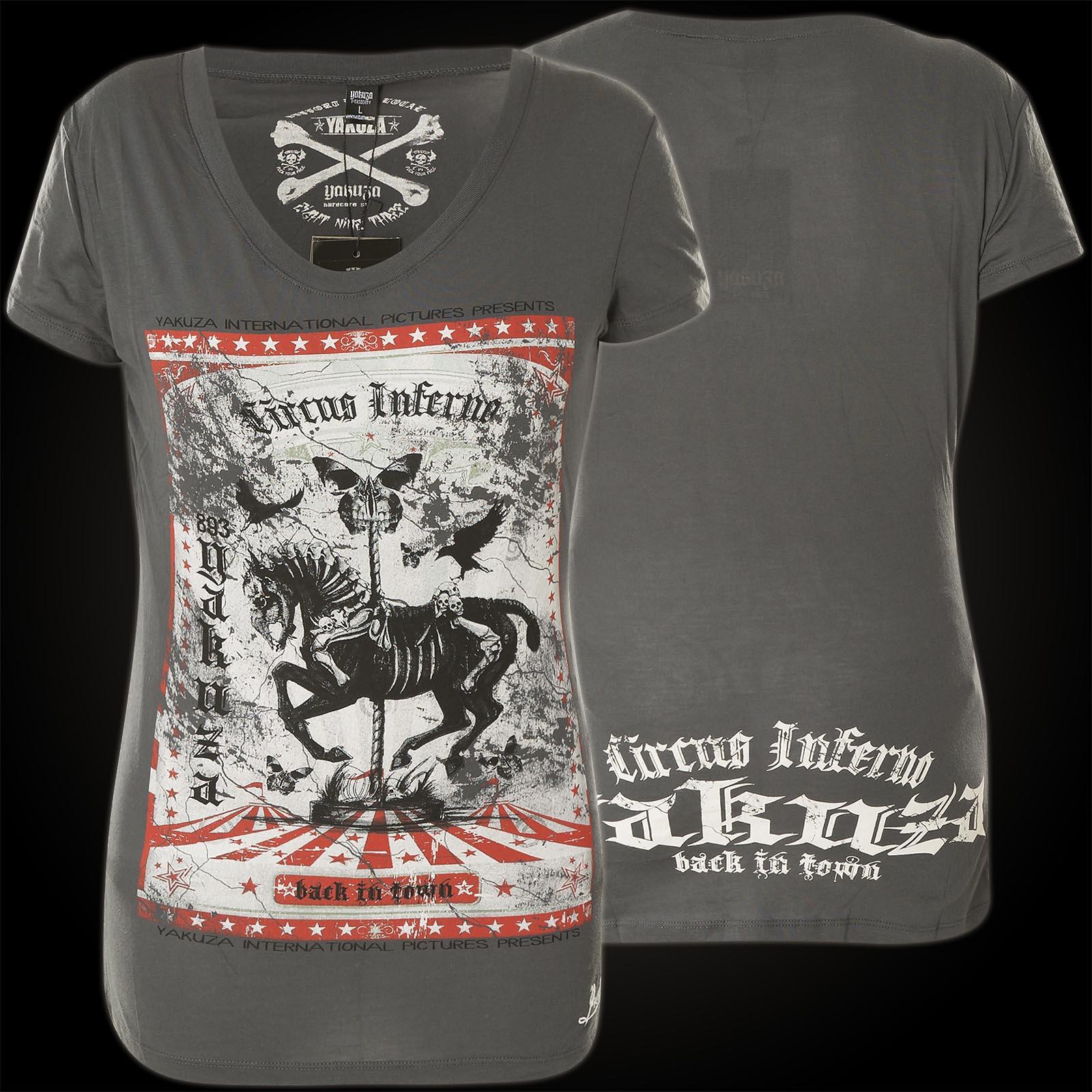 YAKUZA weiß Damen T-Shirt GSB 10111 /"Circus Inferno/" white