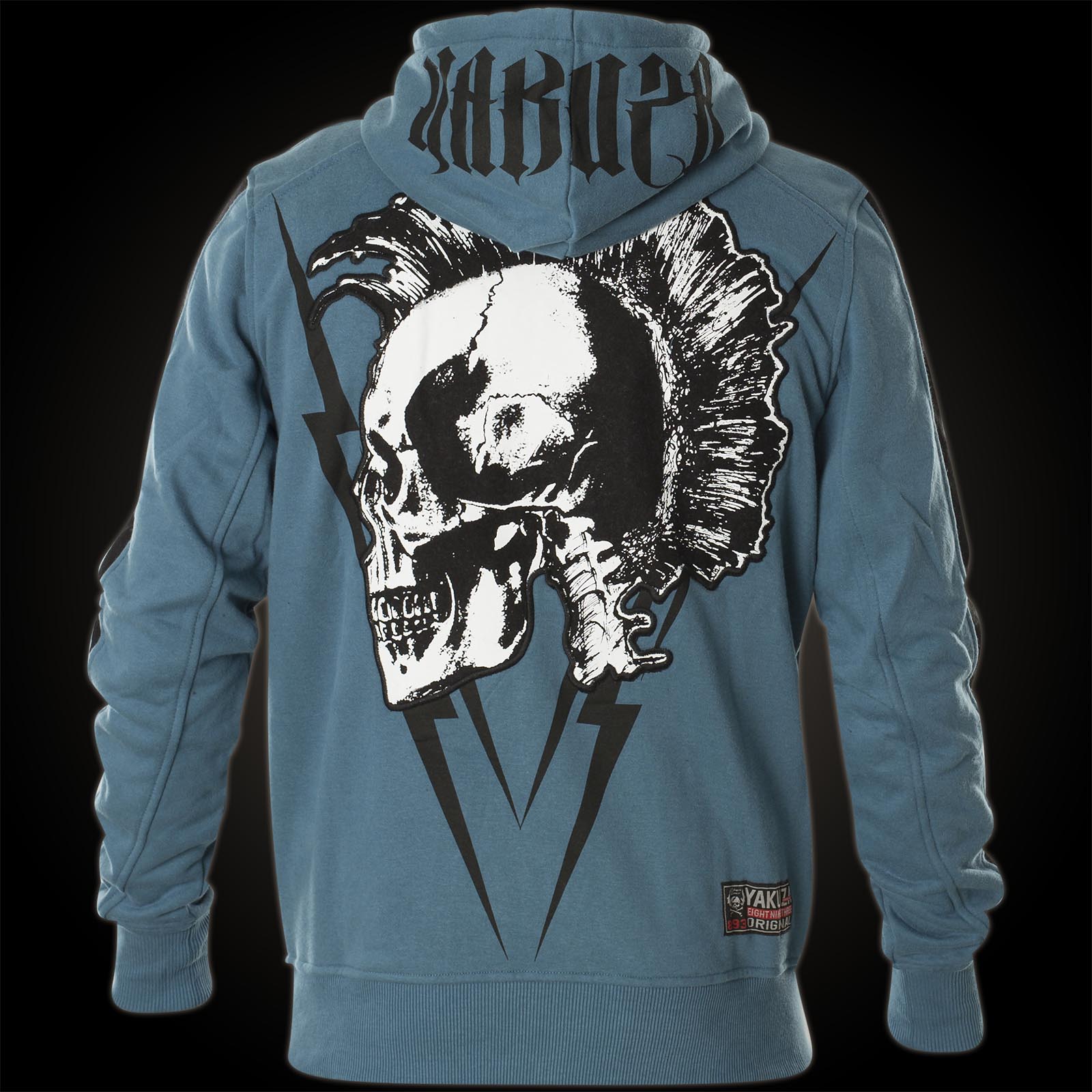 Yakuza Punx Zip Hoodie HZB 11014 mit Totenkopf Yakuza Hoody Tijuana Flex Long Zip Hoodie GLHZB 13111 Print