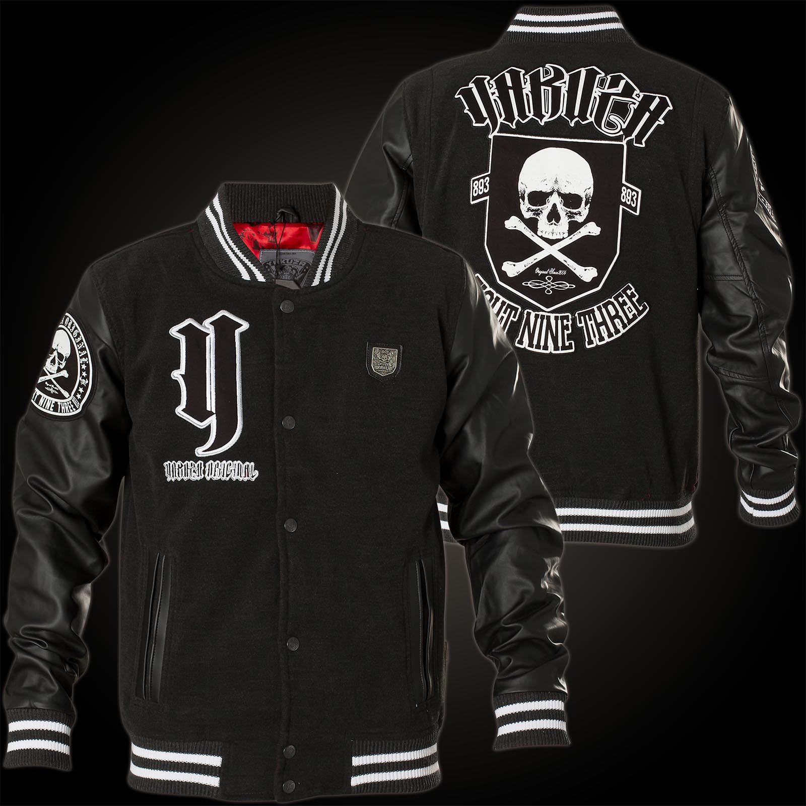yakuzza college jacke cross bones gr l yakuzza college jacke cross bones gr l