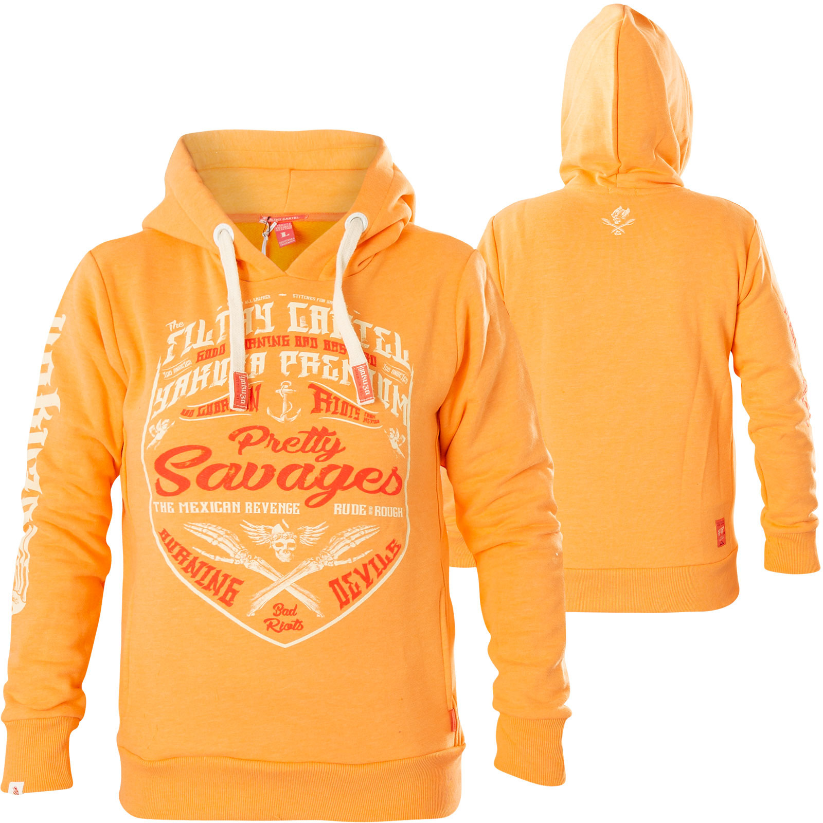 YAKUZA PREMIUM Damen Hoody GH-2345 Orange Hoodies  Sweatshirts mit
