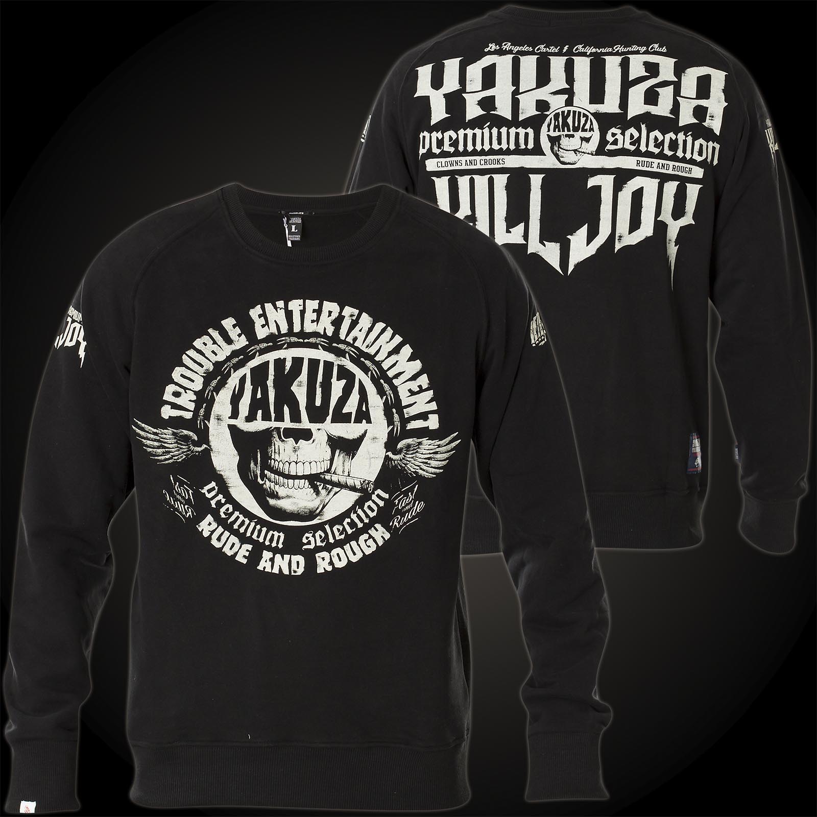 Yakuza Premium Sweatshirt ypp-2328 A gris foncé Sweats 