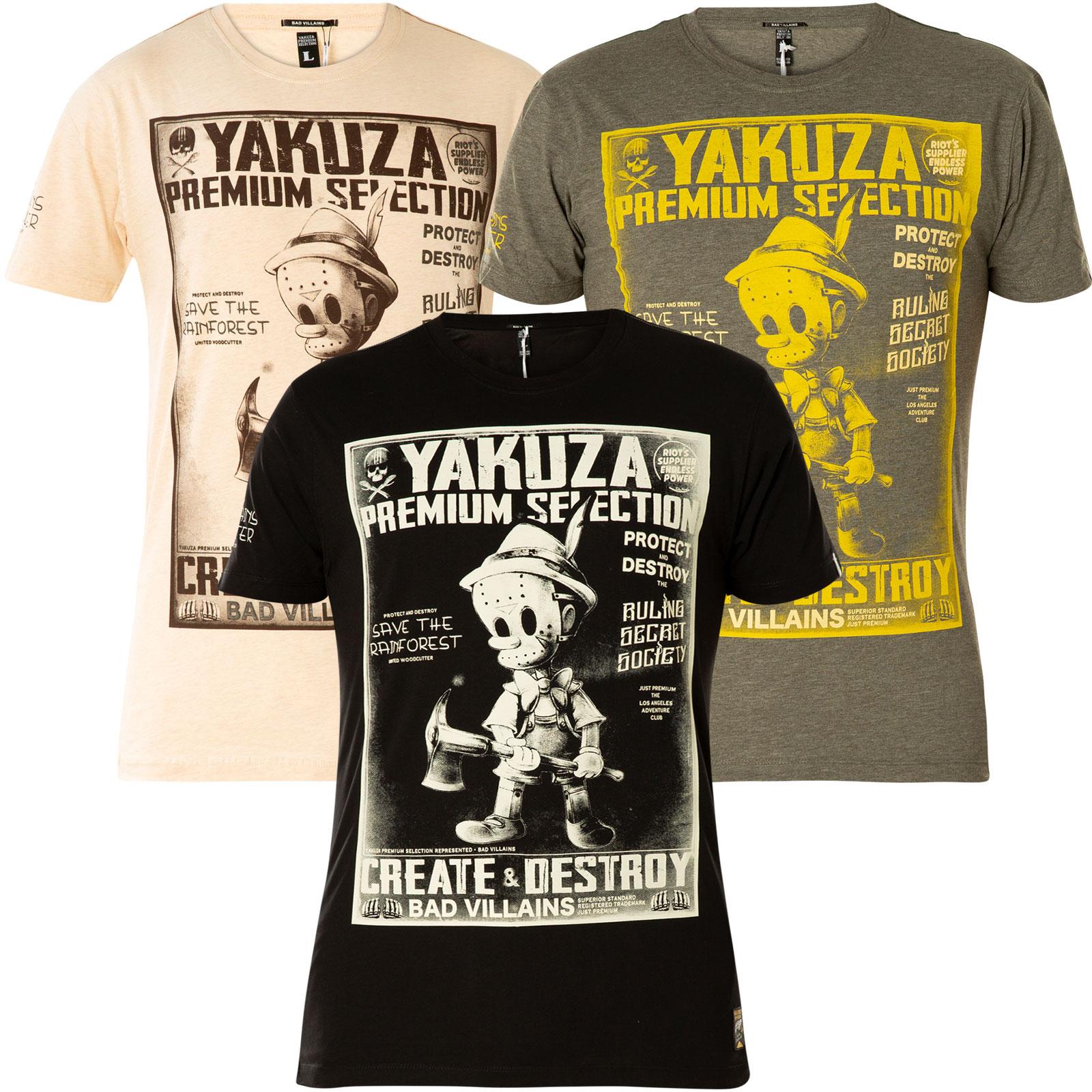 T-shirt Yakuza Premium Selection YPS-2507 - Noir - Logo Serpent - Homme