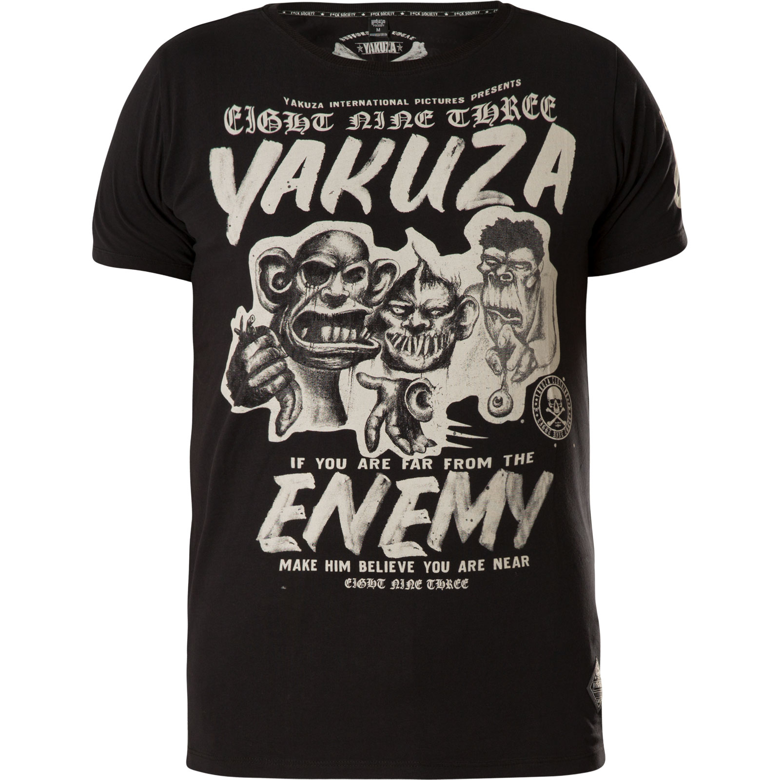 Yakuza TShirt Ememy TSB13027 mit Print und Schriftzug