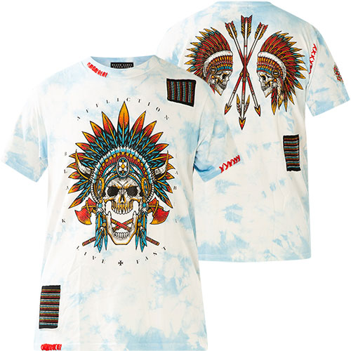 Affliction Nighthawk Trail TShirt Print mit Indianerkopf