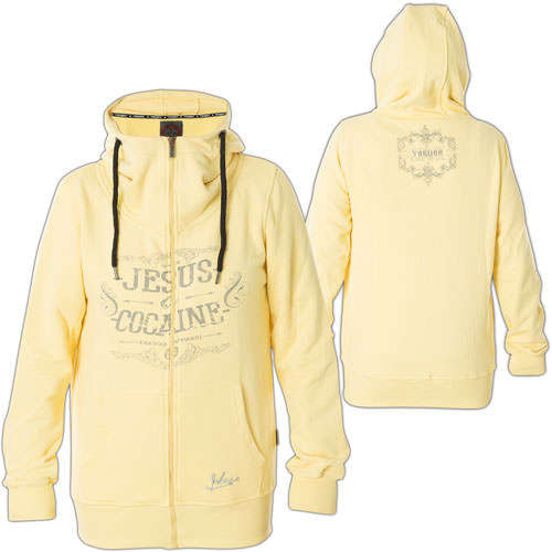 Yakuza Damen Hoody Jesus Or Cocain GHZB 9135 Pale Banana Gelb Yakuza Damen Hoody Jesus Or Cocain GHZB 9135 Pale Banana Gelb