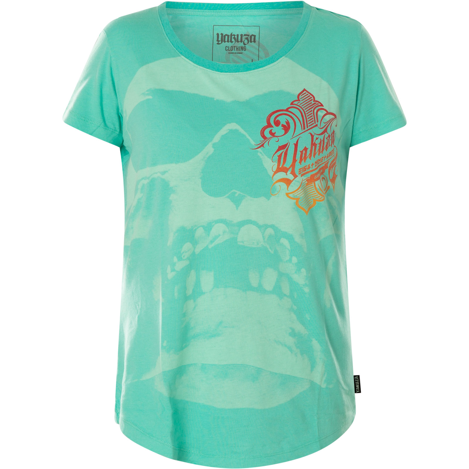 Basic T-Shirt mit großem Frontprint in Kontrast | Online Shop