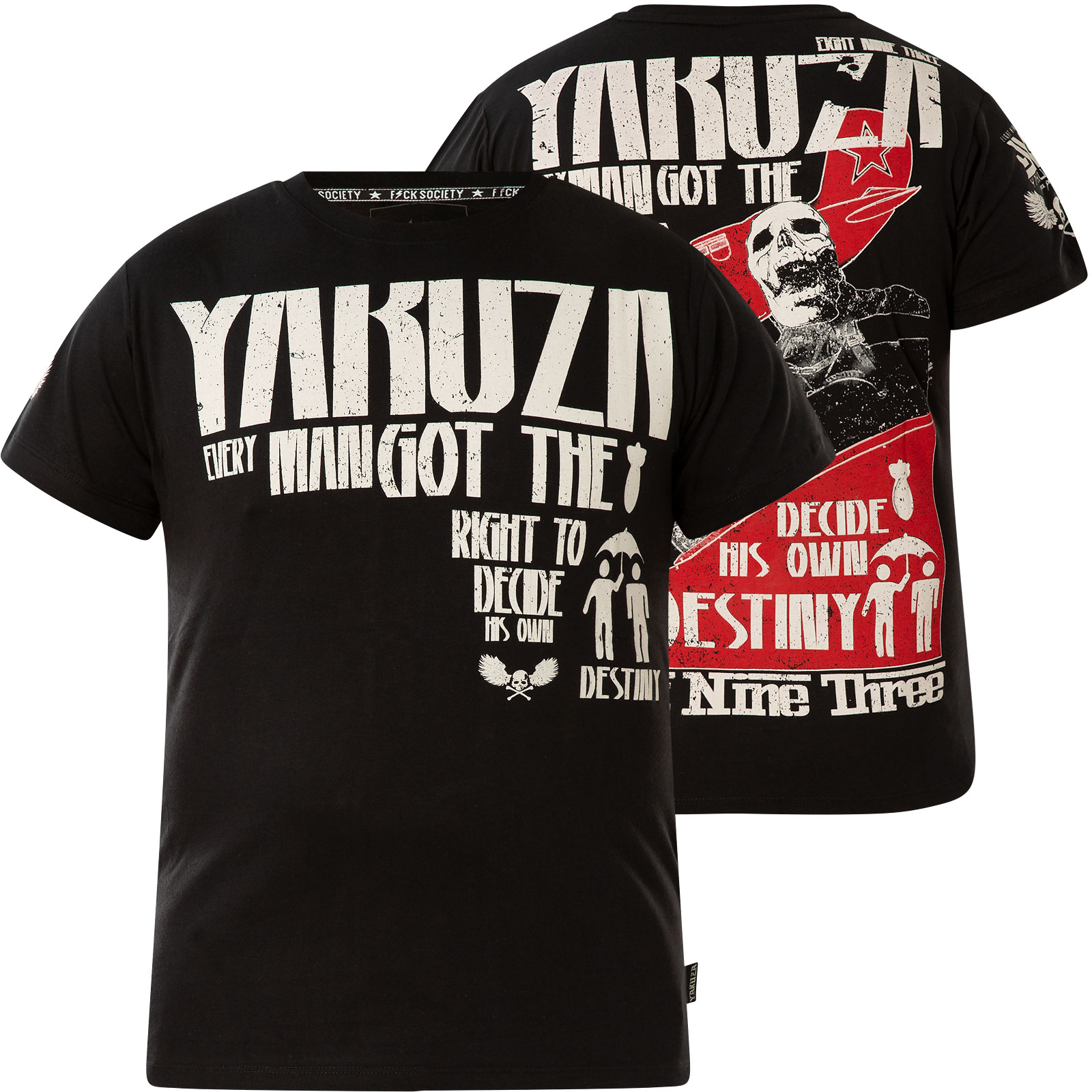 Yakuza Right To Decide T-Shirt TSB-18036 mit Vintage Print